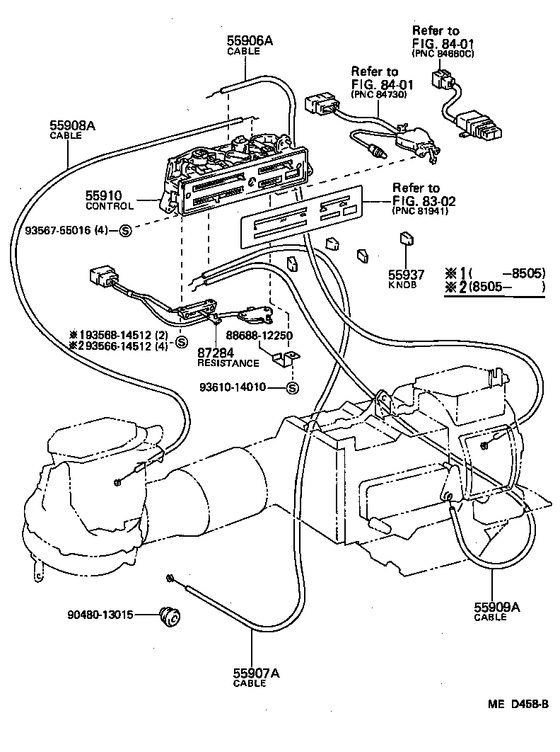 87202-12020 DUCT, AIR, REAR NO.1 product image
