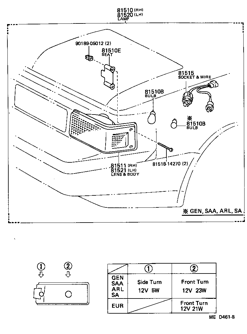 81510-80003 LAMP ASSY, FRONT TURN SIGNAL, RH product image