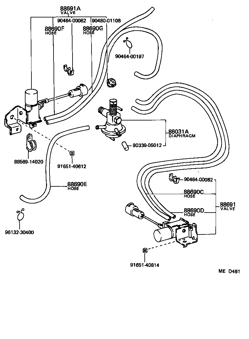 88690-14740 VALVE, MAGNET (FOR BLOWER CHANGING-OVER DEVICE) product image