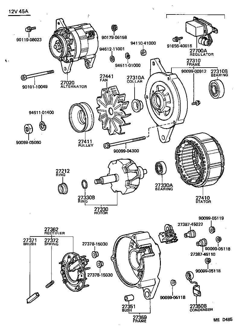27060-28050 ALTERNATOR ASSY product image