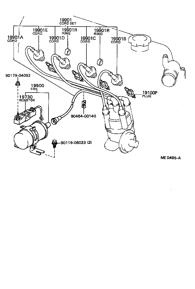 19871-54040 CONNECTOR, GLOW PLUG NO.1 product image
