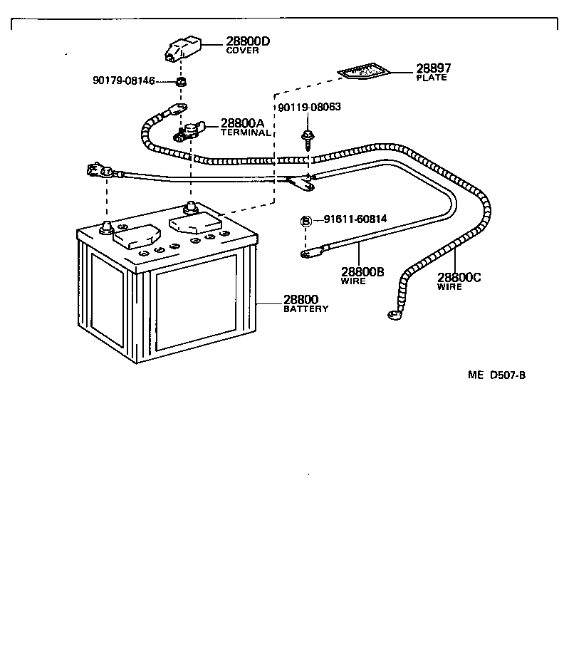 82123-28030 CABLE, BATTERY TO GROUND product image