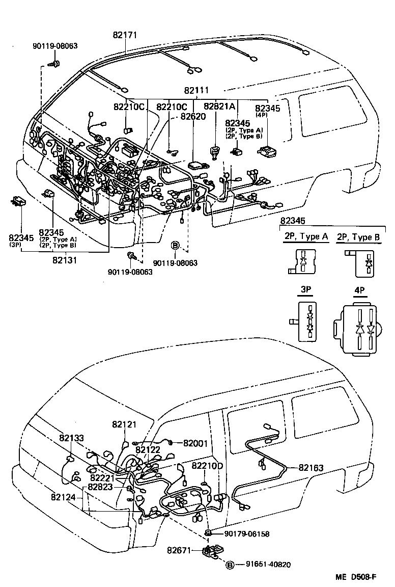 Toyota 82152-28071 WIRE, FRONT DOOR, LH