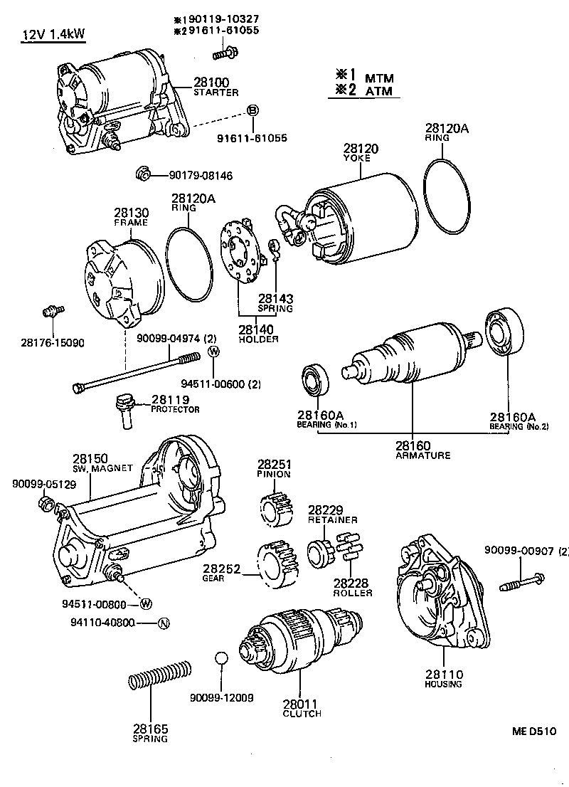 28130-64030 FRAME ASSY, STARTER COMMUTATOR END product image