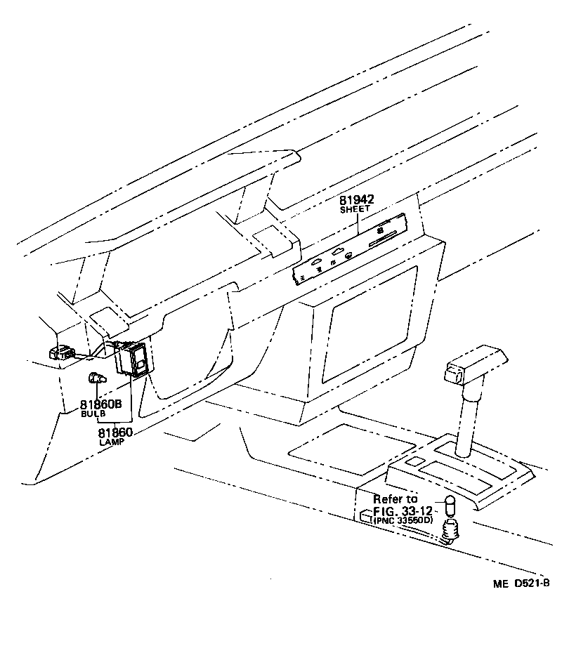 Toyota 81860-12030 LAMP ASSY, TRANSMISSION INDICATOR