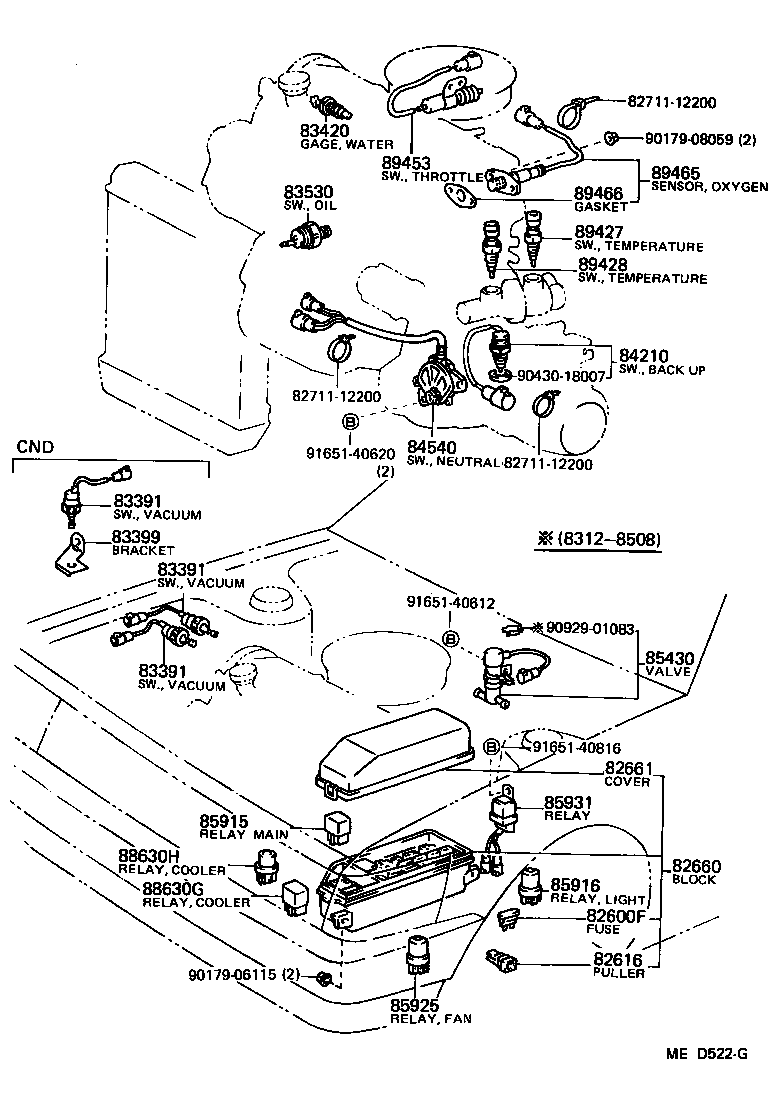 Toyota 88630-32010 RELAY ASSY, COOLER