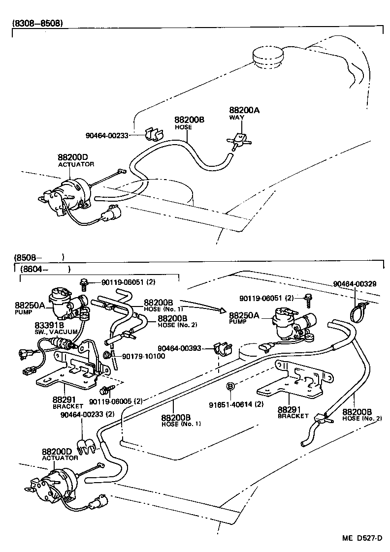 Toyota 95411-19960 HOSE, CRUISE CONTROL VACUUM