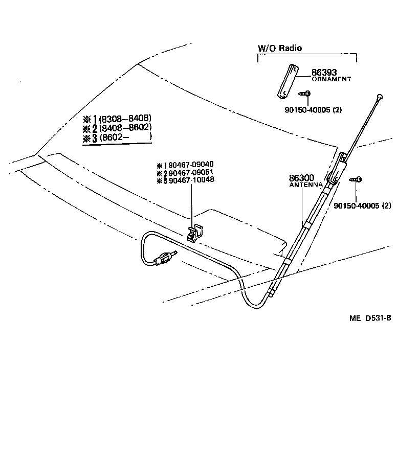 Toyota 86300-12241 ANTENNA ASSY, W/HOLDER