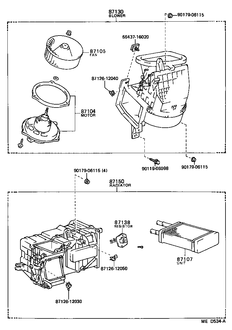 Toyota 87150-12201 RADIATOR ASSY, HEATER