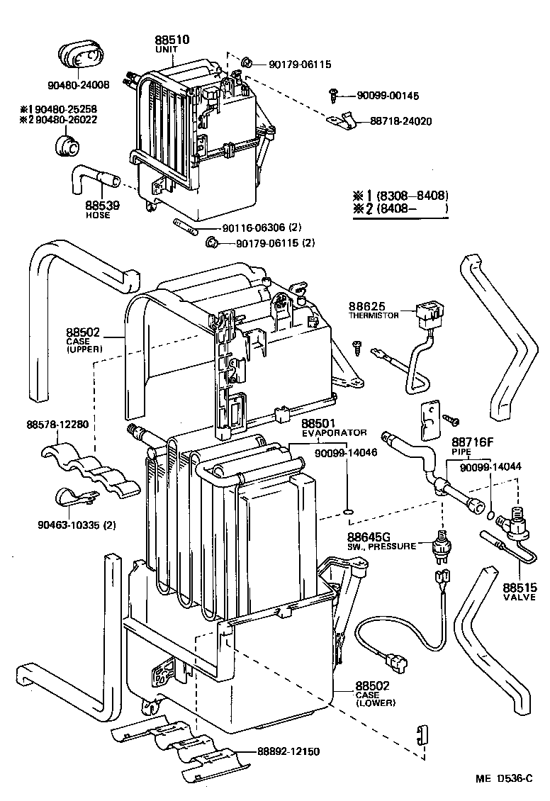 Toyota 88605-12720 HARNESS SUB-ASSY, COOLER WIRING, NO.1