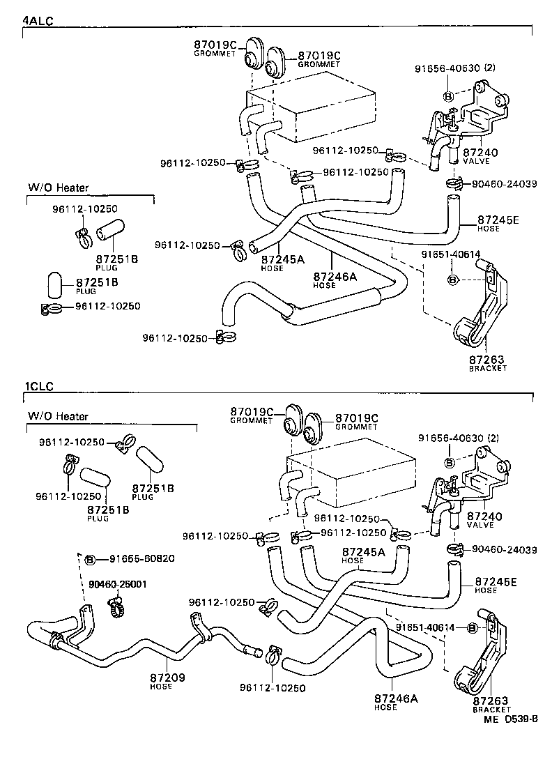 Toyota 87245-12750 HOSE, HEATER WATER, INLET A