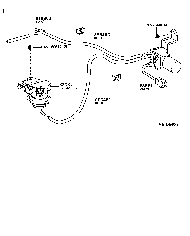 Toyota 95411-19926 HOSE (FOR IDLE UP DEVICE)