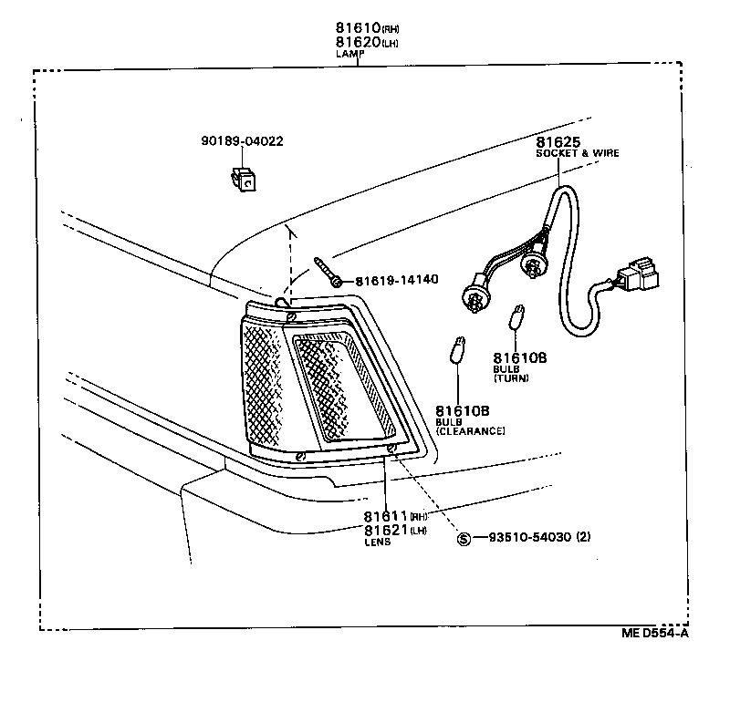 81611-22071 LENS, PARKING & CLEARANCE LAMP, RH product image