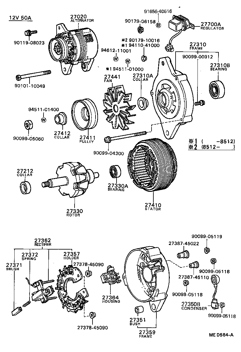 27020-18010 ALTERNATOR ASSY product image