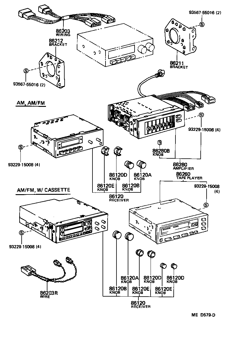 Toyota 86260-19015 TAPE PLAYER ASSY