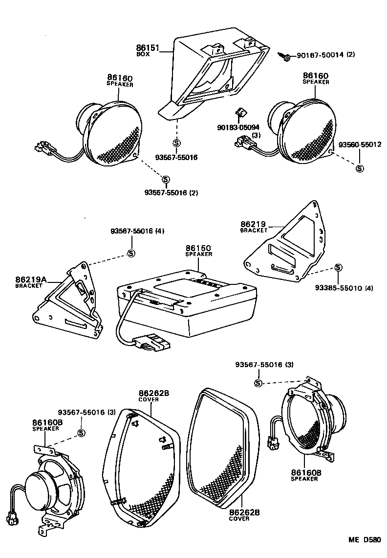 86160-28030 SPEAKER ASSY, REAR product image