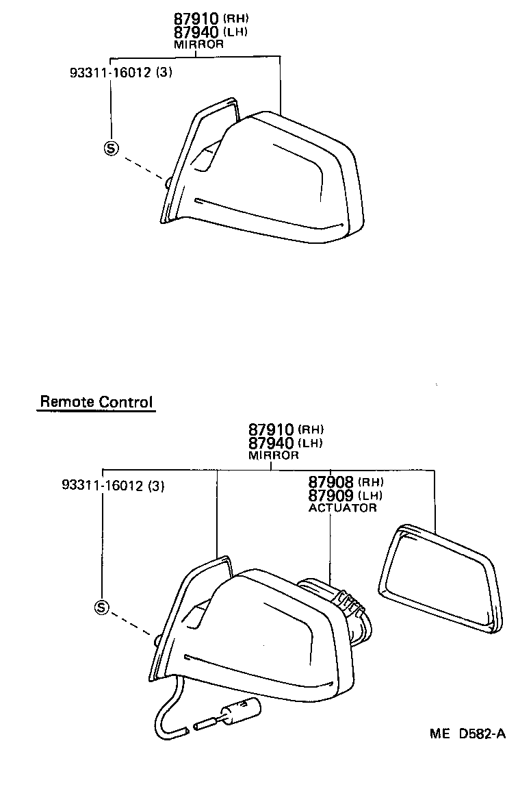 87908-28010 ACTUATOR ASSY, OUTER MIRROR, RH product image