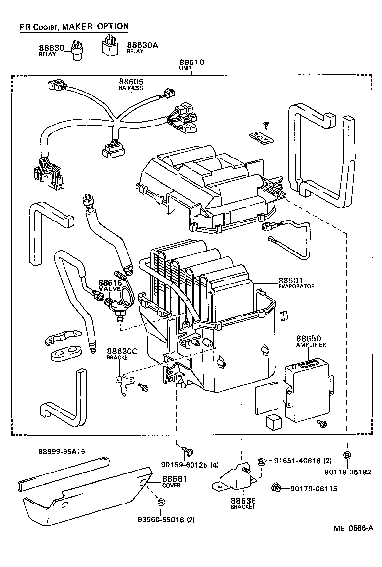 Toyota 88510-28151 UNIT ASSY, COOLER