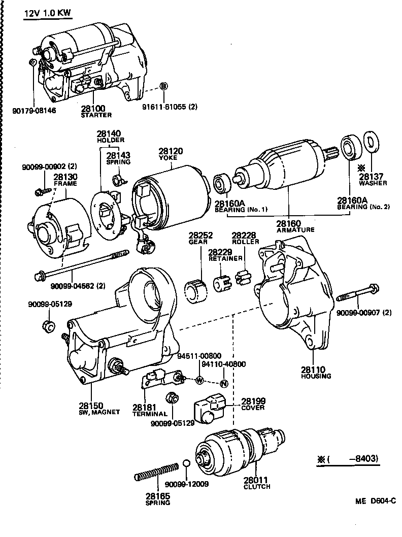 28100-72030 STARTER ASSY product image