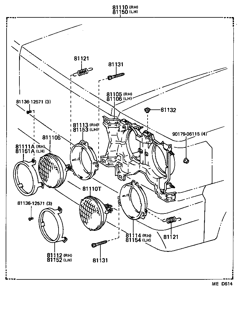 81150-80352 HEADLAMP ASSY, LH product image