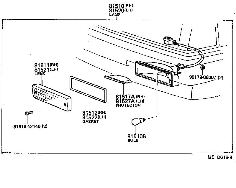 81520-39495 LAMP ASSY, FRONT TURN SIGNAL, LH product image