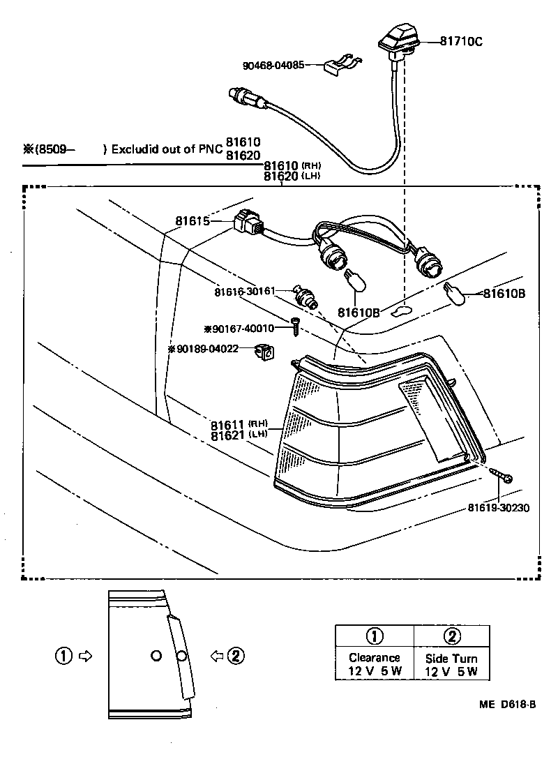 81610-39795 LAMP ASSY, PARKING & CLEARANCE, RH product image