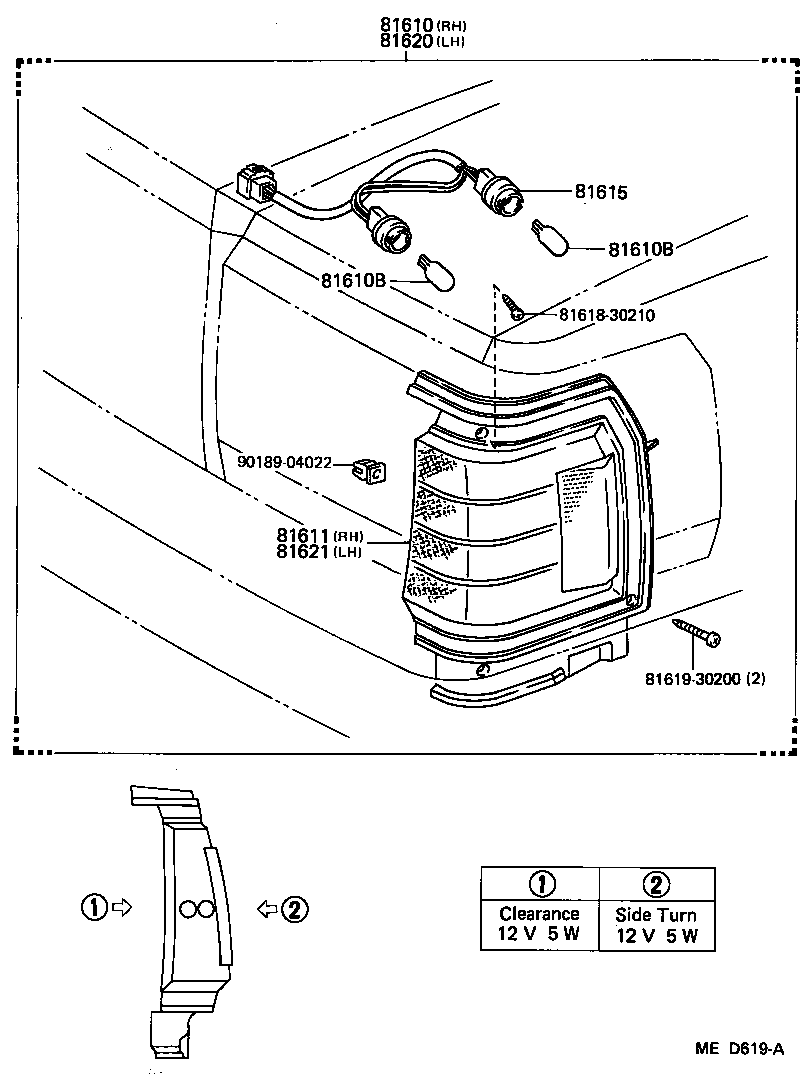 81610-39795 LAMP ASSY, PARKING & CLEARANCE, RH product image
