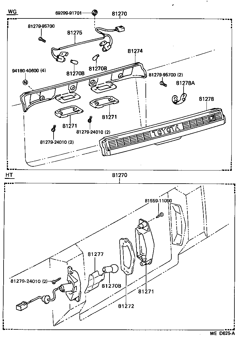 81275-91704 SOCKET AND WIRE, LICENSE PLATE LAMP product image