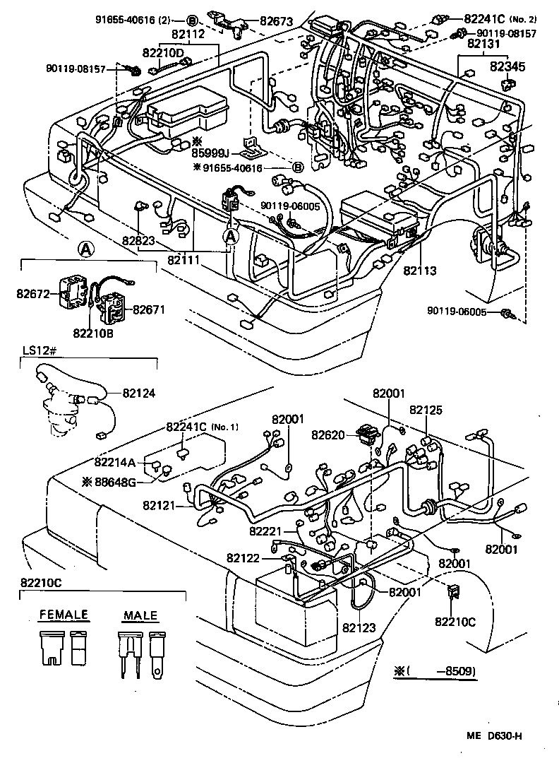 82113-30282 WIRE, ENGINE ROOM, NO.3 product image