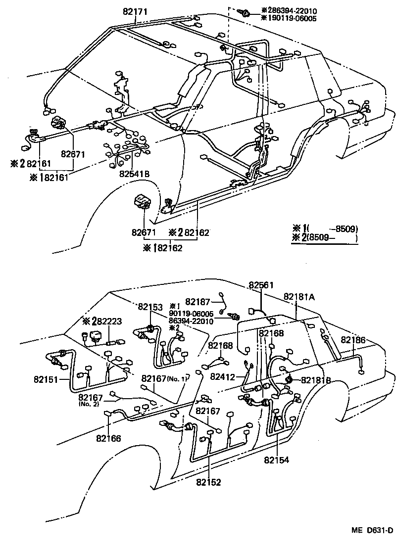 82113-30282 WIRE, ENGINE ROOM, NO.3 product image