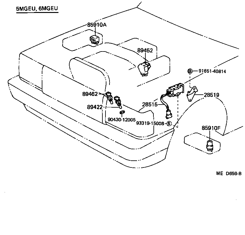 89421-30050 SENSOR ASSY, VACUUM (FOR E.F.I.) product image