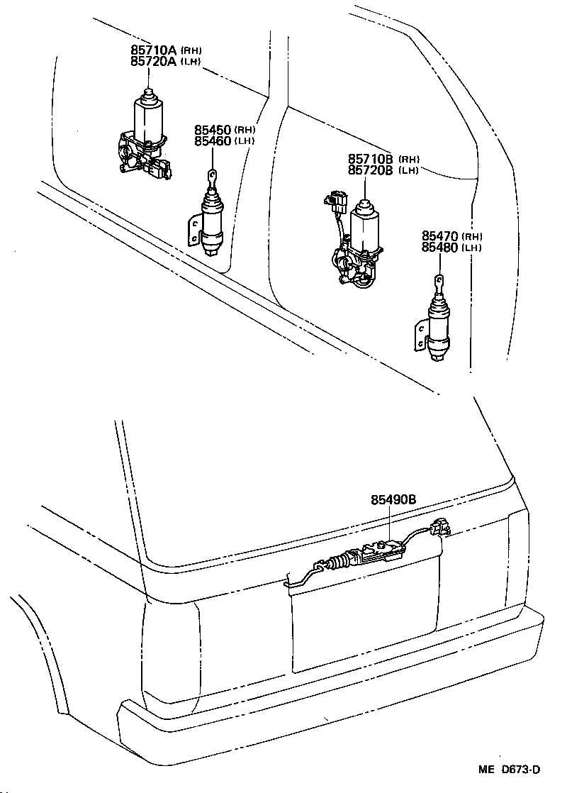 85450-30510 SOLENOID ASSY, DOOR CONTROL, FRONT RH product image