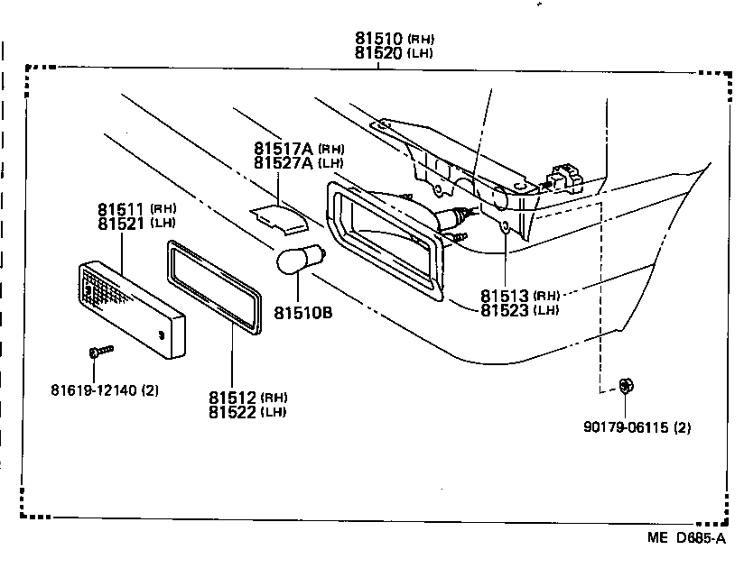 81520-39495 LAMP ASSY, FRONT TURN SIGNAL, LH product image