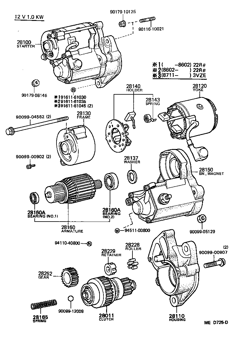 Toyota 28140-65020 HOLDER ASSY, STARTER BRUSH