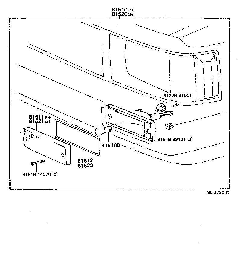 81520-89126 LAMP ASSY, FRONT TURN SIGNAL, LH product image