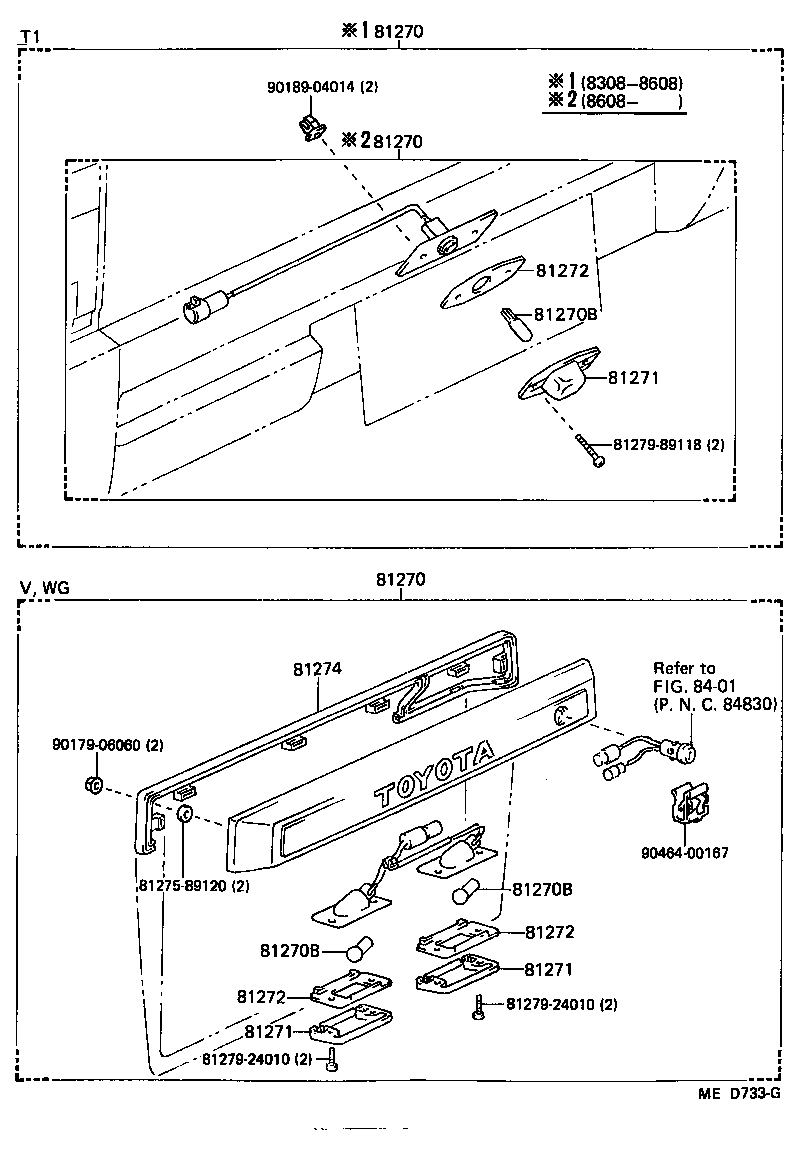 Toyota 81274-89120 GASKET, LICENSE PLATE LAMP BODY