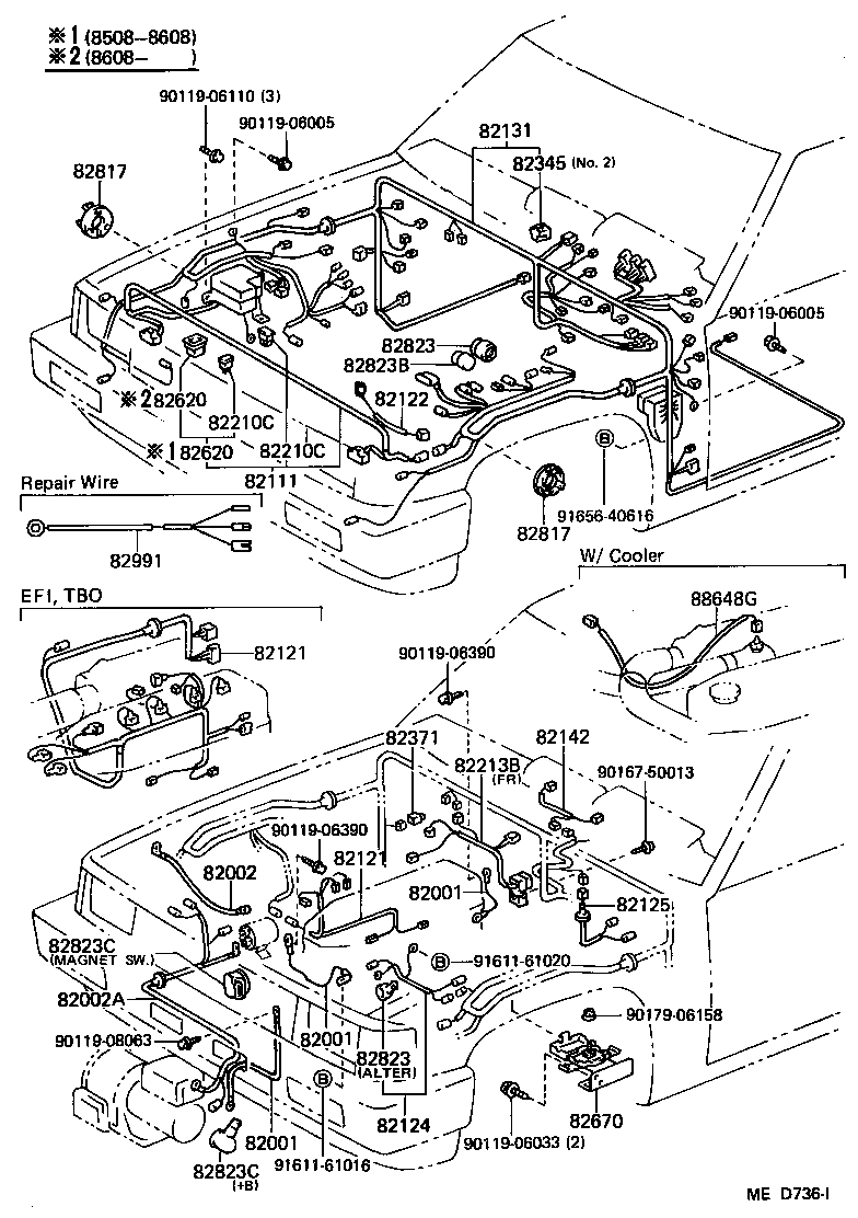 Toyota 82152-89102 WIRE, FRONT DOOR, LH