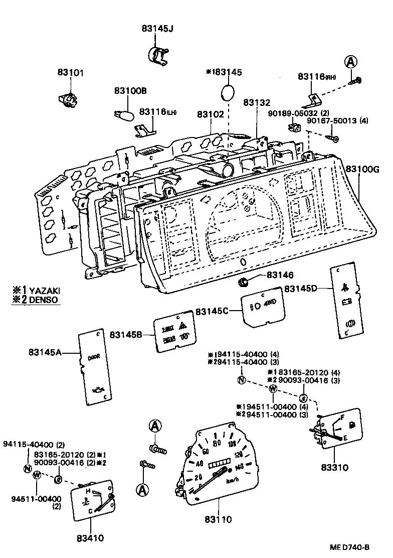 83110-89201 SPEEDOMETER ASSY product image