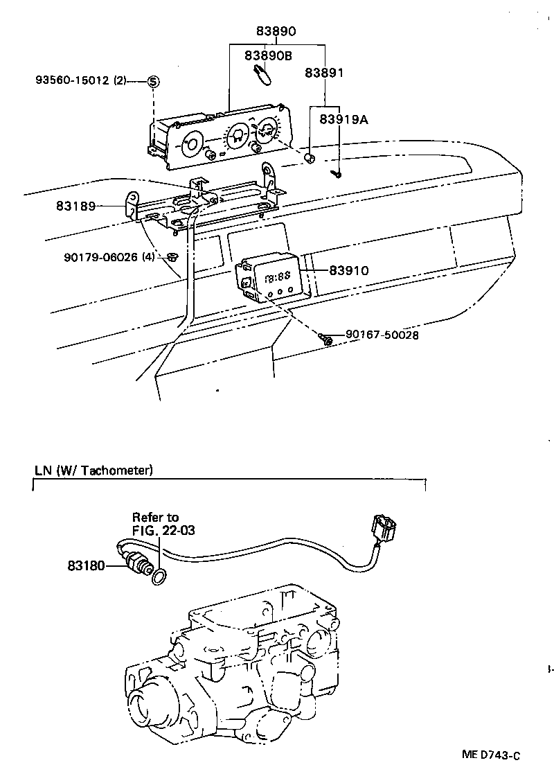 83110-89201 SPEEDOMETER ASSY product image