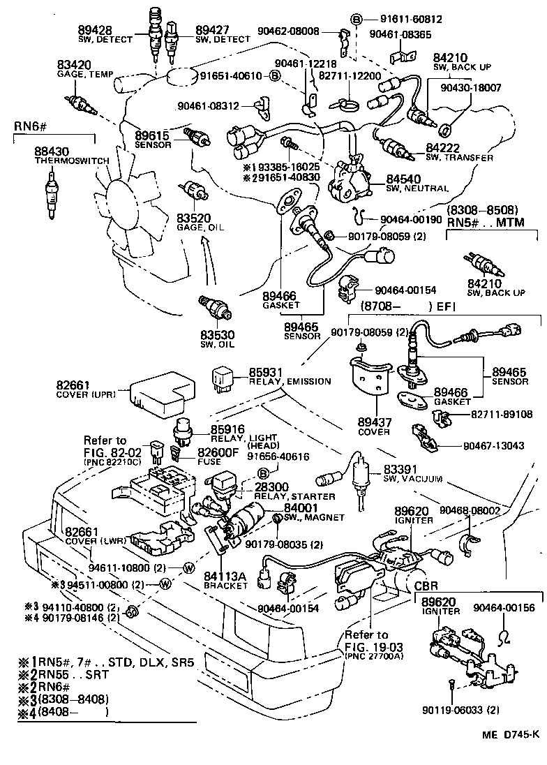 Toyota 28621-54070 RESISTOR, GLOW PLUG