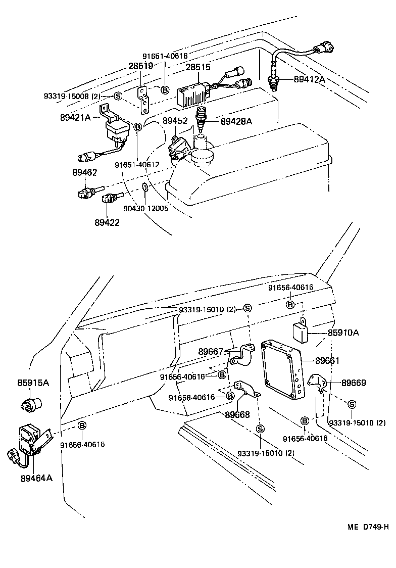 Toyota 89428-14070 SWITCH, WATER TEMPERATURE (FOR E.F.I)