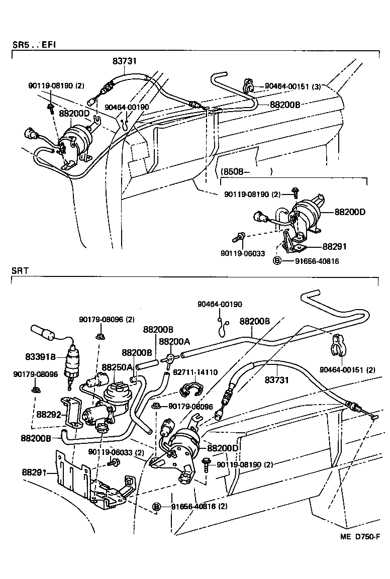 Toyota 90447-04055 HOSE, CRUISE CONTROL VACUUM