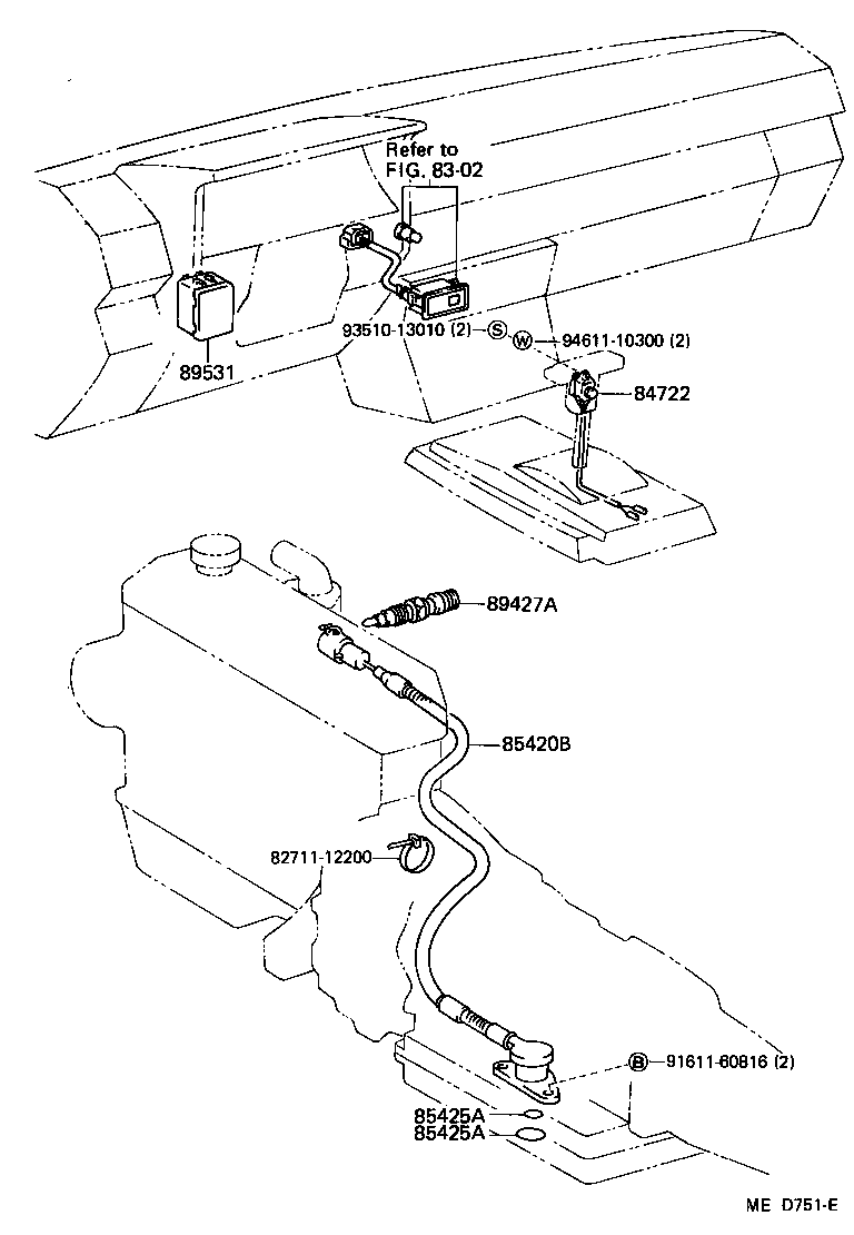 Toyota 84722-35010 SWITCH, TRANSMISSION CONTROL