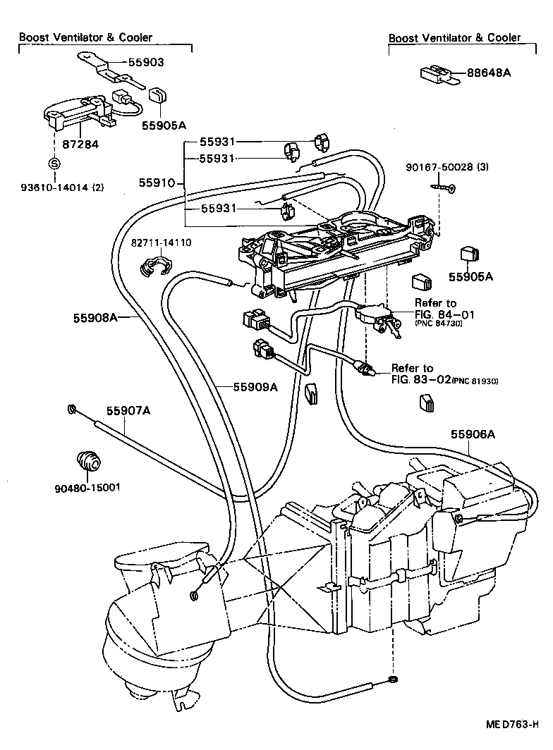 55910-89132 CONTROL ASSY, HEATER OR BOOST VENTILATOR product image