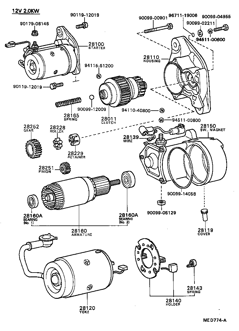 28100-35040 STARTER ASSY product image
