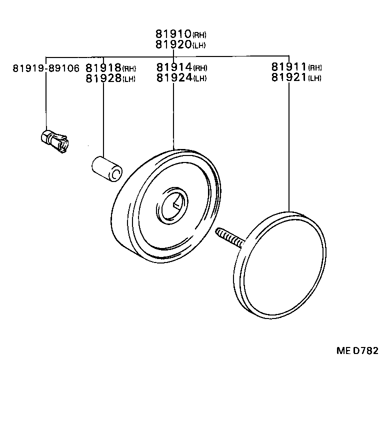 81910-39085 REFLECTOR ASSY, REFLEX, RH product image