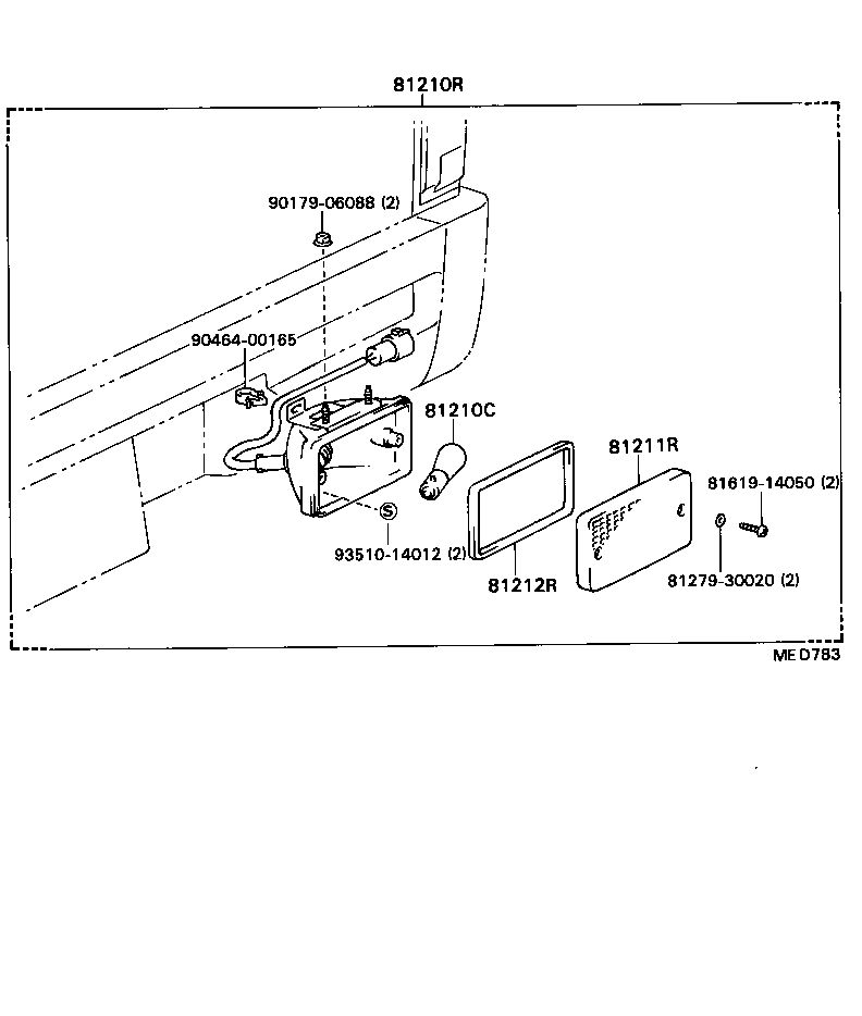 81210-39115 LAMP ASSY, REAR FOG product image