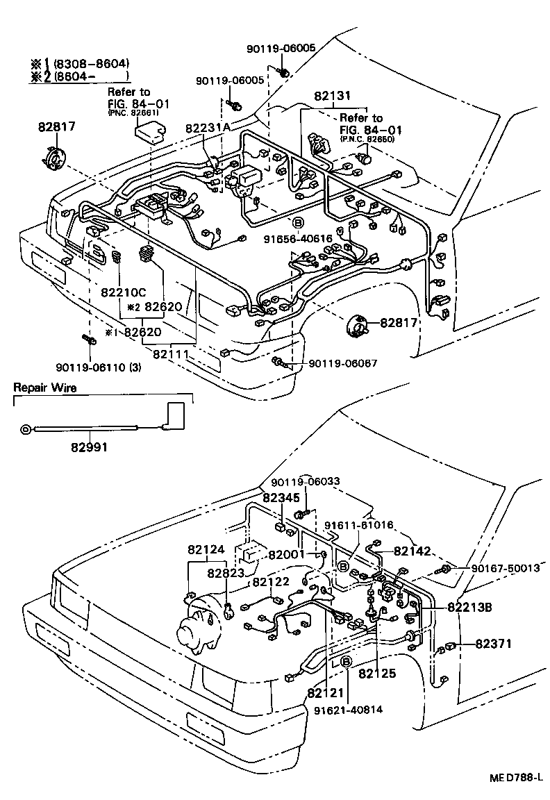 82817-89110 PROTECTOR, WIRING HARNESS, NO.2 product image
