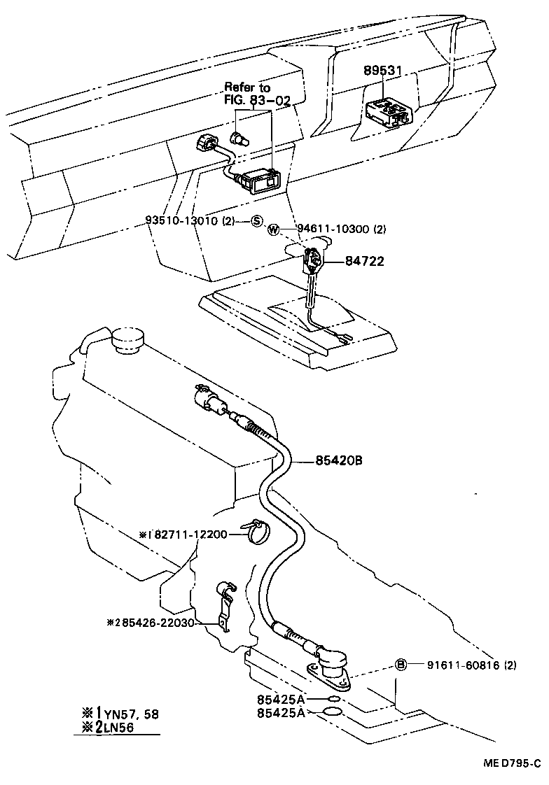 84722-35010 SWITCH, TRANSMISSION CONTROL product image