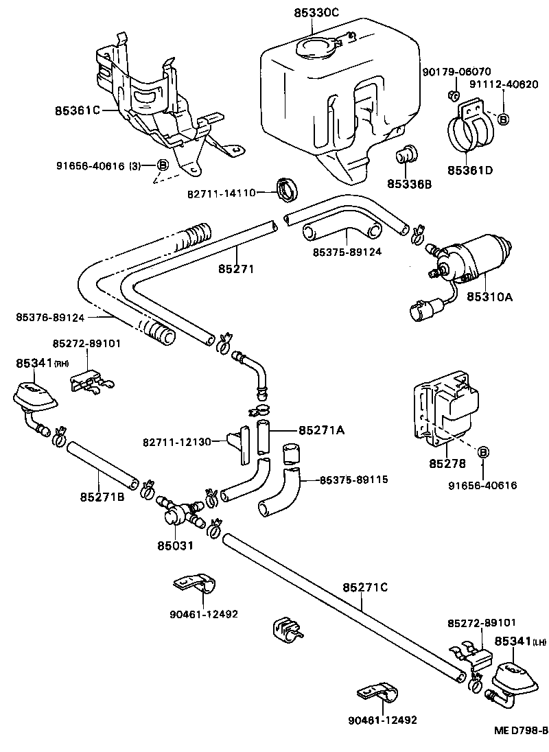 85361-89104 BRACKET, WASHER product image